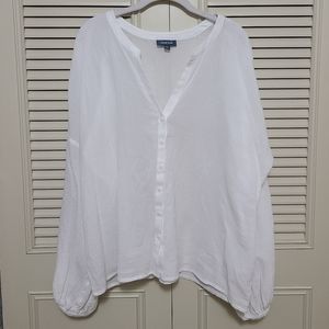 Modcloth White Button Down Blouse